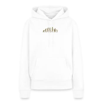Evolution of Gamer Zocker Nerd Geek Progamer - Frauen Premium Bio Hoodie - Weiß - Vorne - Julia (174cm)