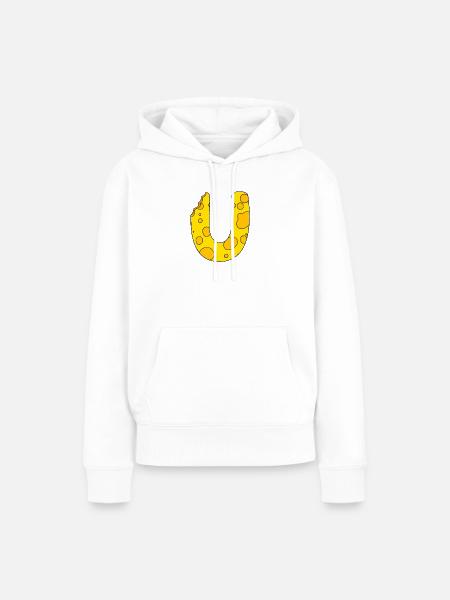 Buchstabe U - Frauen Premium Bio Hoodie - Weiß