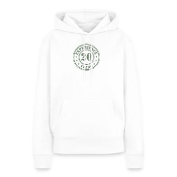 20 Geburtstag 20 Jahre Erfahrung - Frauen Premium Bio Hoodie - Weiß - Vorne - Julia (174cm)