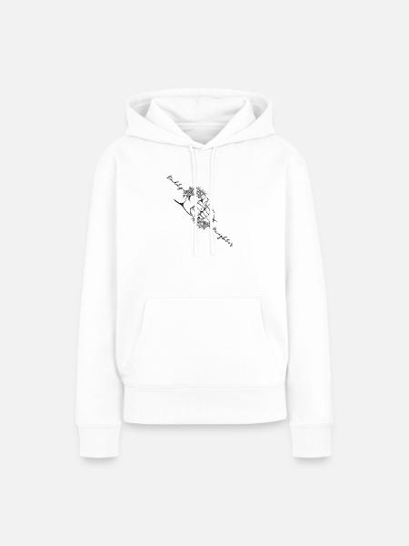 Vater Tochter passender Fauststoß, personalisiert - Frauen Premium Bio Hoodie - Weiß