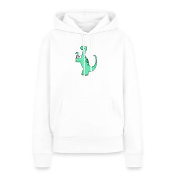 Dinosaure avec bébé dinosaure - Sweat à capuche Premium bio Femme - blanc - Devant - Julia (174cm)