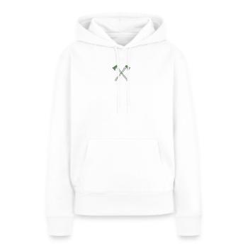 Axt gekreuzte Äxte - Frauen Premium Bio Hoodie - Weiß - Vorne - Julia (174cm)