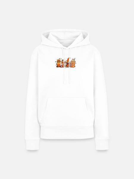 Herbst-dankeschön-tasse Mit Heißer Schokolade - Frauen Premium Bio Hoodie - Weiß