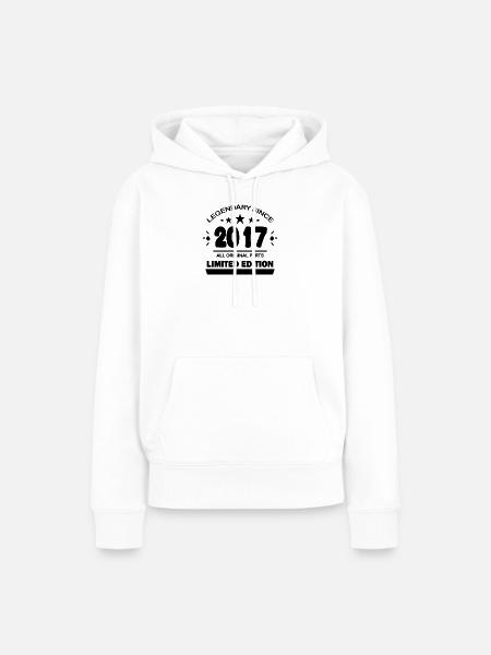 2017 - Jahrgang 2017 - Frauen Premium Bio Hoodie - Weiß