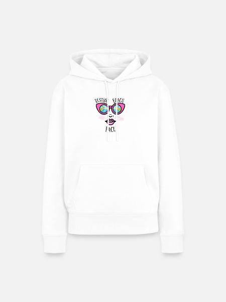 Resting Beach Face - Beach Lovers - Frauen Premium Bio Hoodie - Weiß