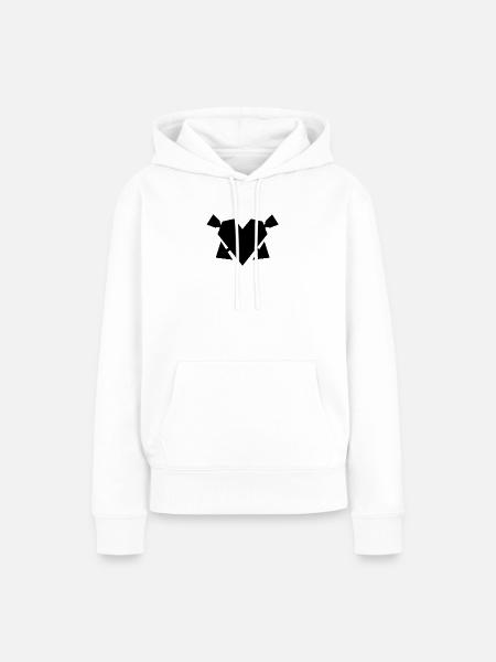 Herz mit Pfeile - Frauen Premium Bio Hoodie - Weiß