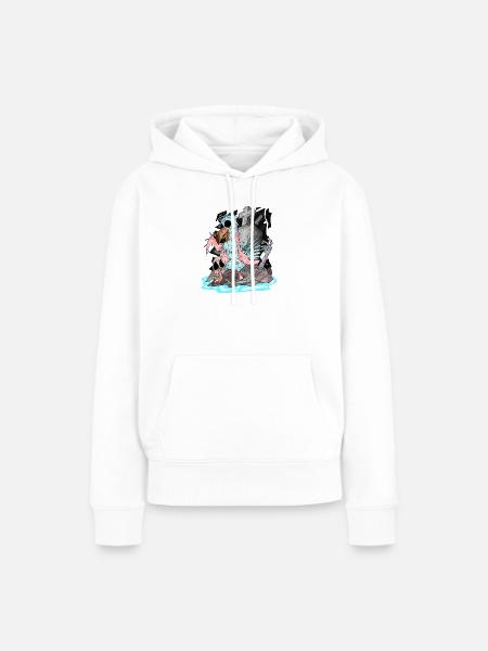 Zombie Möwe - Frauen Premium Bio Hoodie - Weiß