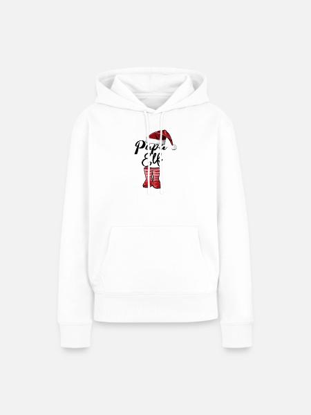 Papa Elf – Lustiges Weihnachtsdesign - Frauen Premium Bio Hoodie - Weiß