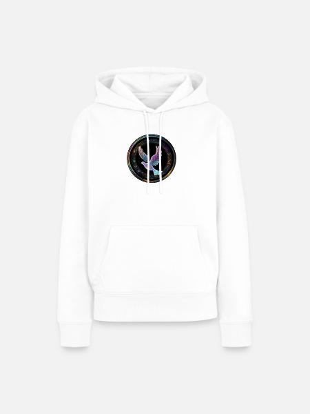 Galaxy Taube im Sternenring - Frauen Premium Bio Hoodie - Weiß