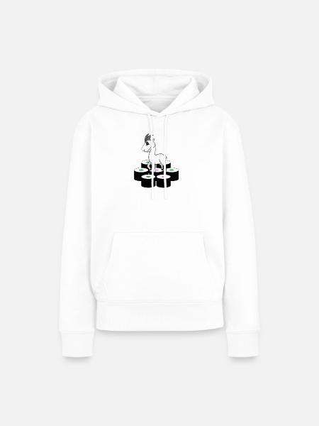 Ziege Sushi - Frauen Premium Bio Hoodie - Weiß