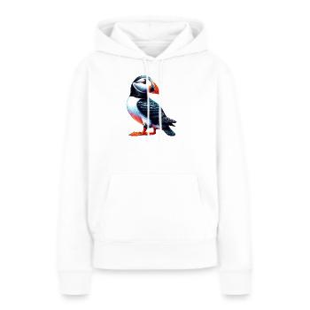 Papageitaucher - Frauen Premium Bio Hoodie - Weiß - Vorne - Julia (174cm)