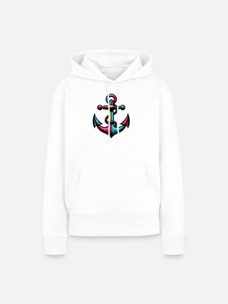 Ein Anker - Frauen Premium Bio Hoodie - Weiß