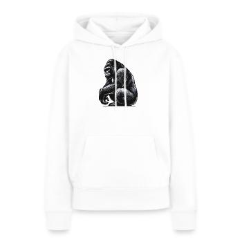Gorilla - Frauen Premium Bio Hoodie - Weiß - Vorne - Julia (174cm)