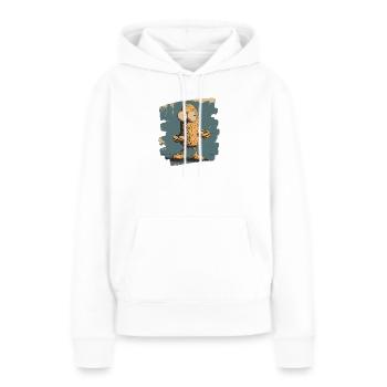 Erdnuss - Frauen Premium Bio Hoodie - Weiß - Vorne - Julia (174cm)