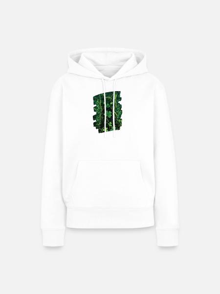 St Patricks day Katze - Frauen Premium Bio Hoodie - Weiß