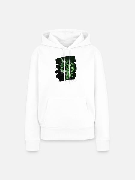 St Patricks day Katze - Frauen Premium Bio Hoodie - Weiß