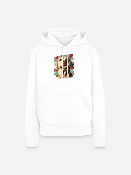 Labrador - Frauen Premium Bio Hoodie - Weiß