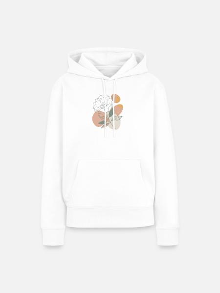 Blumen - Frühling - Sommer - Spruch - Frauen Premium Bio Hoodie - Weiß