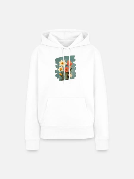 Frühling Frühlingsanfang Blume Blumen - Frauen Premium Bio Hoodie - Weiß