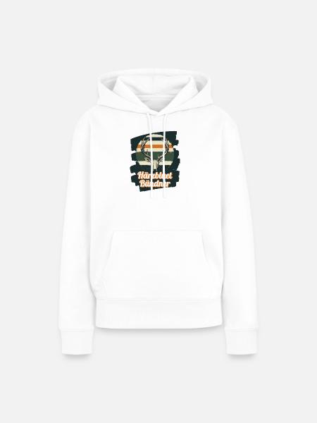 Härzbluetbündner Bündner Graubünden Schweiz - Frauen Premium Bio Hoodie - Weiß