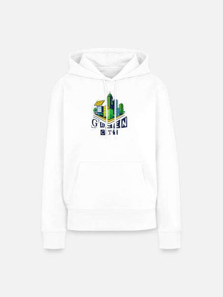 Green Citys - Frauen Premium Bio Hoodie - Weiß