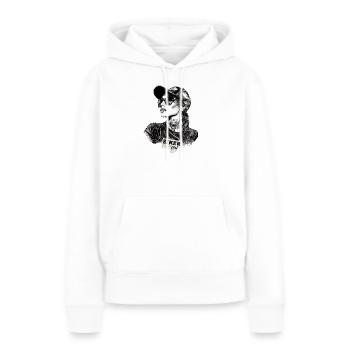 Biker Girl Geburtstag Motorrad Motorcycle Bikerin - Frauen Premium Bio Hoodie - Weiß - Vorne - Julia (174cm)