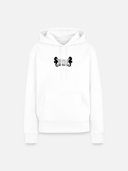Seepferdchen Notenhalter Notenblatt Noten - Frauen Premium Bio Hoodie - Weiß