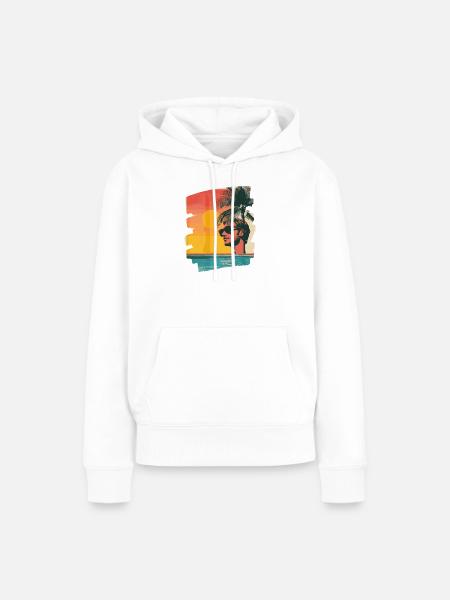 Sommer Sonne - Frauen Premium Bio Hoodie - Weiß