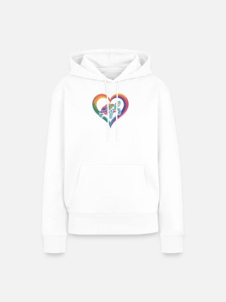 Bunte Schildkröte - Frauen Premium Bio Hoodie - Weiß