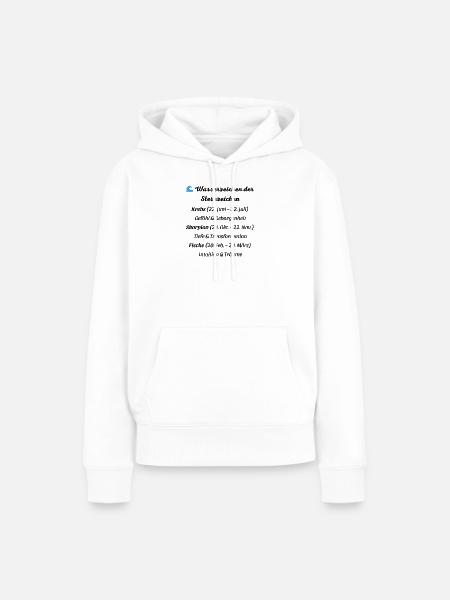 Wasserzeichen der Sternzeichen - Frauen Premium Bio Hoodie - Weiß