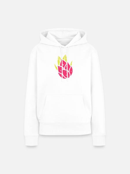Illustration eines lebendigen Drachenfruchtfarns - Frauen Premium Bio Hoodie - Weiß