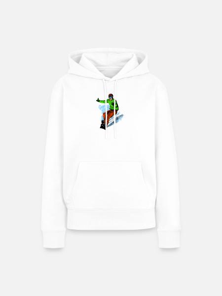 Snowboarding - Frauen Premium Bio Hoodie - Weiß