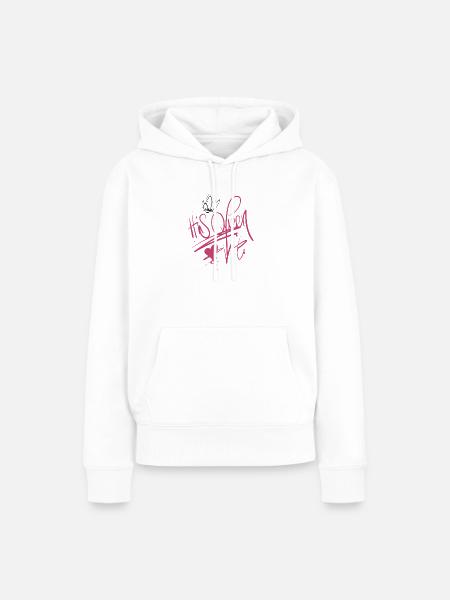 Queen - Frauen Premium Bio Hoodie - Weiß