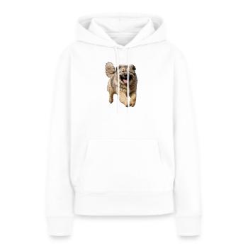 Ovcharka du Caucase - Sweat à capuche Premium bio Femme - blanc - Devant - Julia (174cm)