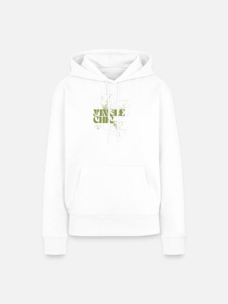 Dschungelblatt-Abenteuer-Design - Frauen Premium Bio Hoodie - Weiß