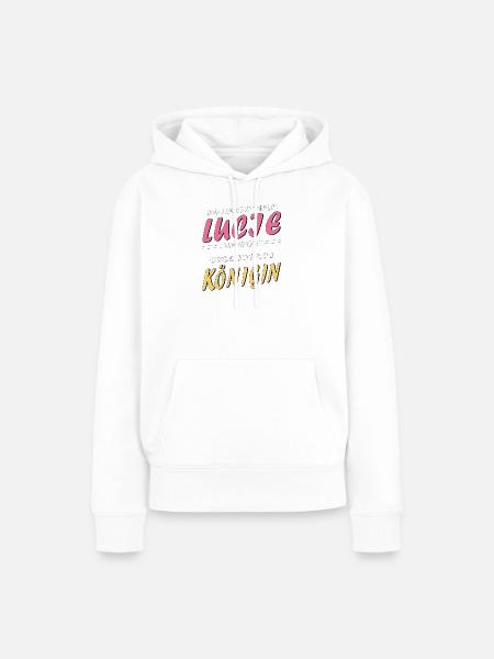LUCIE KÖNIGIN - Frauen Premium Bio Hoodie - Weiß