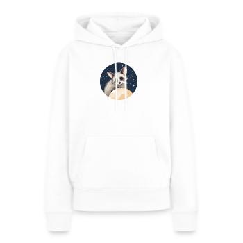 Oppossum Sternenhimmel - Frauen Premium Bio Hoodie - Weiß - Vorne - Julia (174cm)