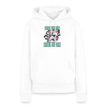 gambler queen - unicorn - Women’s Premium Organic Hoodie - white - Front - Julia (174cm)