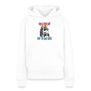 Queen of gaming - unichorn - Women’s Premium Organic Hoodie - white - Front - Julia (174cm)