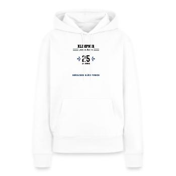 Klempner 25 Jahre Jubiläum 25. jähriges Jubilaeum - Frauen Premium Bio Hoodie - Weiß - Vorne - Julia (174cm)