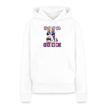einhorn die sofa queen - Frauen Premium Bio Hoodie - Weiß - Vorne - Julia (174cm)
