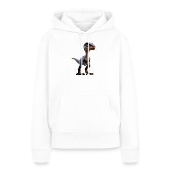 Raptor Vélociraptor Dinosaure Dino Raptors - Sweat à capuche Premium bio Femme - blanc - Devant - Julia (174cm)