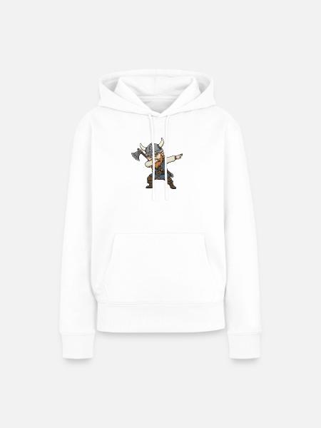Wikinger Dab - Frauen Premium Bio Hoodie - Weiß