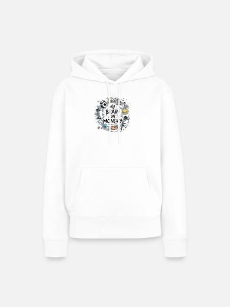 Chaotische Skizze - Frauen Premium Bio Hoodie - Weiß