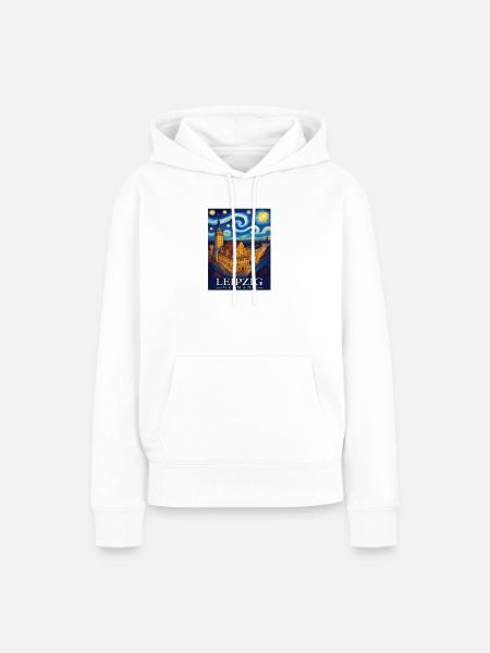 Leipzig - Frauen Premium Bio Hoodie - Weiß
