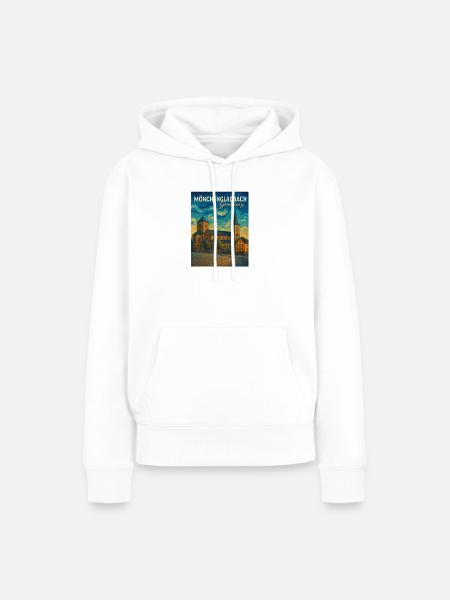 Mönchengladbach - Frauen Premium Bio Hoodie - Weiß