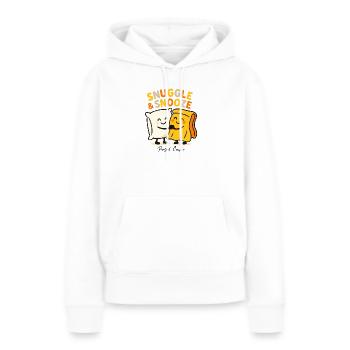 Snuggle & Snooze : des nuits douillettes vous attendent - Sweat à capuche Premium bio Femme - blanc - Devant - Julia (174cm)