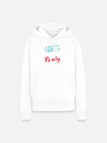 Bereit zum Skifahren - Frauen Premium Bio Hoodie - Weiß