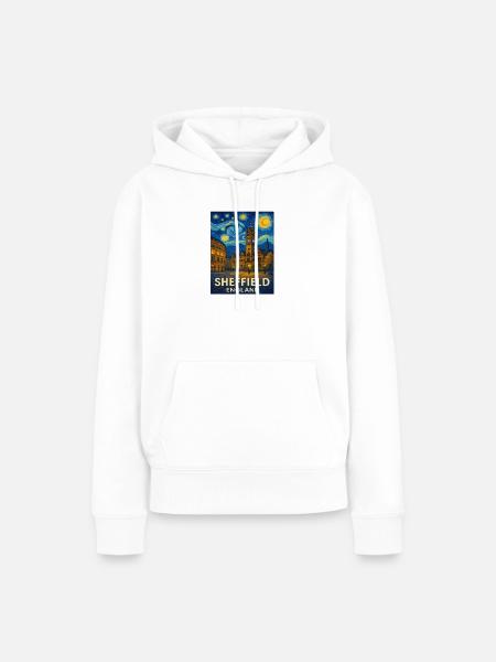 Sheffield England - Frauen Premium Bio Hoodie - Weiß