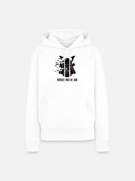 Samurai-Rebell - Frauen Premium Bio Hoodie - Weiß